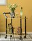 Serving Bar Cart Tea Trolley, 2 Tier Shelves on Rolling Wheels, Mobile Liquor Bar for Wine Beverage Drink Dinner Party, Utility Kitchen Storage Island Coffee Cabinet for Dining Living Room, Wood